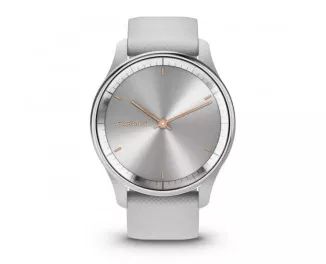 Смарт-годинник GARMIN Vivomove Trend Silver S. Steel Bezel w. Mist Gray Case and S. Band (010-02665-03)