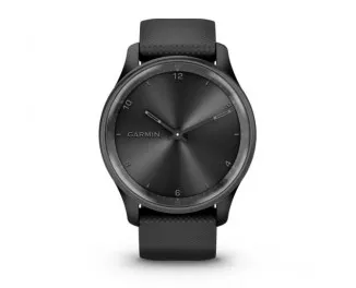 Смарт-годинник GARMIN Vivomove Trend Slate S. Steel Bezel with Black Case and S. Band (010-02665-00)