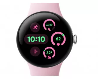 Смарт-часы Google Pixel Watch 3 41 mm LTE Polished Silver Aluminum Case/Rose Quartz Active Band