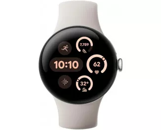 Смарт-часы Google Pixel Watch 3 41mm Wi-Fi Polished Silver Aluminum Case / Porcelain Active Band