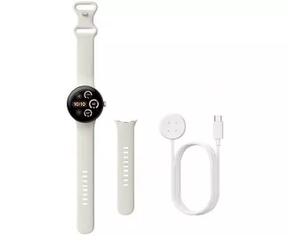 Смарт-часы Google Pixel Watch 3 41mm Wi-Fi Polished Silver Aluminum Case / Porcelain Active Band