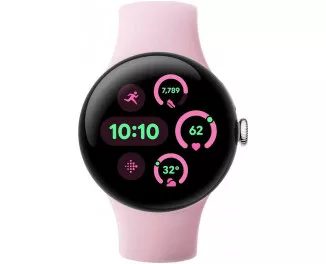 Смарт-часы Google Pixel Watch 3 41mm Wi-Fi Polished Silver Aluminum Case / Rose Quartz Active Band