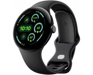 Смарт-часы Google Pixel Watch 3 45mm Wi-Fi Matte Black Aluminum Case / Obsidian Active Band