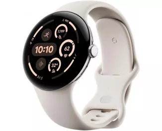 Смарт-часы Google Pixel Watch 3 45mm Wi-Fi Polished Silver Aluminum Case / Porcelain Active Band