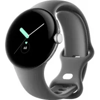 Смарт-часы Google Pixel Watch LTE Polished Silver case / Charcoal Active band EU (GA04303-DE)