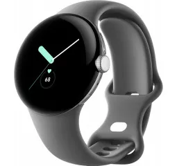 Смарт-часы Google Pixel Watch LTE Polished Silver case / Charcoal Active band EU (GA04303-DE)