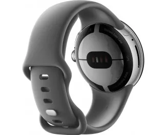 Смарт-годинник Google Pixel Watch LTE Polished Silver case / Charcoal Active band EU (GA04303-DE)
