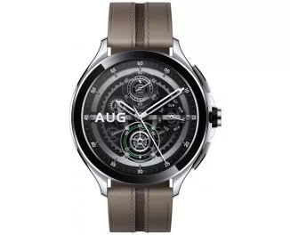 Смарт-часы Xiaomi Watch 2 Pro Bluetooth Silver Case with Brown Leather Strap (BHR7216GL)