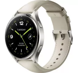 Смарт-часы Xiaomi Watch 2 Titan Gray Case with White Leather Strap (BHR9306GL) Global