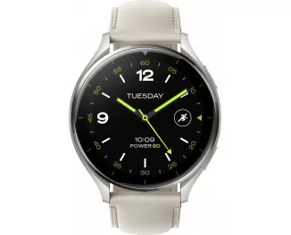 Смарт-часы Xiaomi Watch 2 Titan Gray Case with White Leather Strap (BHR9306GL) Global