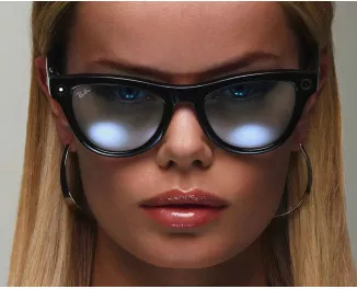 Смарт-очки Ray-Ban Meta Skyler Standard - Shiny Black/Transitions Cerulean Blue (RW4010 601/MF 52-20)