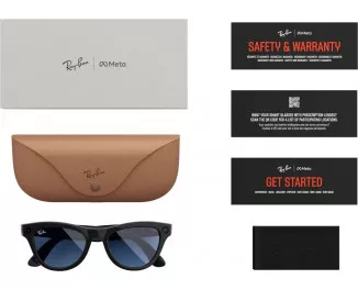 Смарт-очки Ray-Ban Meta Skyler Standard - Shiny Black/Transitions Cerulean Blue (RW4010 601/MF 52-20)