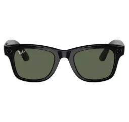 Смарт-очки Ray-Ban Meta Wayfarer Large - Shiny Black / G-15 Green (RW4008 601/71 53-22)