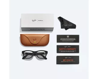 Смарт-очки Ray-Ban Meta Wayfarer Large Matte Black/Clear to Graphite Green Transitions (RW4008 601S1M 53-22)