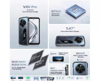 Смартфон Doogee V40 Pro 16/512GB Blue Global