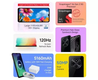 Смартфон Xiaomi Redmi A4 5G 4/128GB Sparkle Purple Global