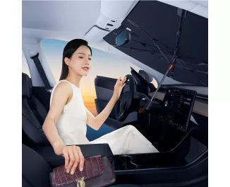 Сонцезахисна парасолька для автомобіля Baseus Baseus CoolRide Doubled-Layered Windshield Sun Shade Umbrella Pro Small (C20656100111-00) Black