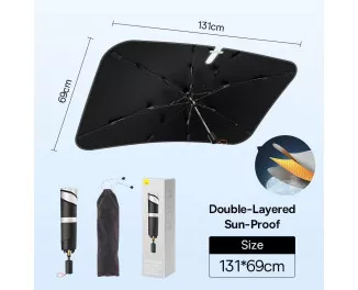 Сонцезахисна парасолька для автомобіля Baseus Baseus CoolRide Doubled-Layered Windshield Sun Shade Umbrella Pro Small (C20656100111-00) Black
