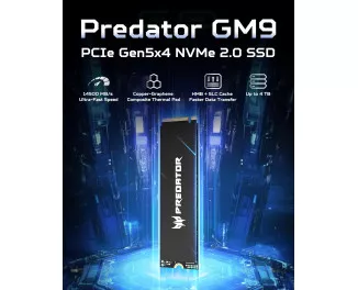 SSD накопитель 1 TB Acer Predator GM9 (BL.9BWWR.136)