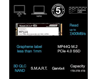 SSD накопичувач 1 TB Team MP44Q (TM8FFD001T0C101)