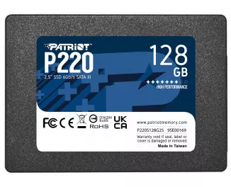 SSD накопичувач 128 Gb Patriot P220 (P220S128G25)