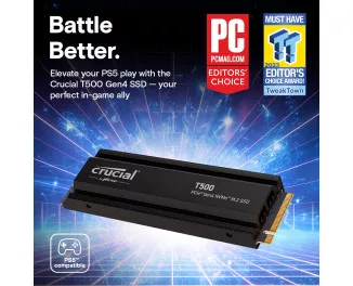 SSD накопичувач 2 TB Crucial T500 with Heatsink (CT2000T500SSD5)