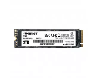 SSD накопитель 2 TB Patriot P320 M.2 2280 PCIe 3.0 x4 NVMe TLC (P320P2TBM28)