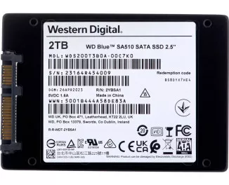 SSD накопичувач 2 TB WD Blue SA510 (WDS200T3B0A)