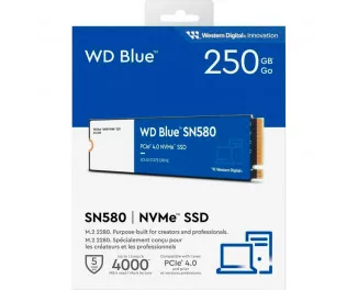 SSD накопичувач 250Gb WD Blue SN580 (WDS250G3B0E)