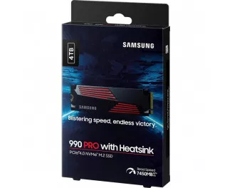 SSD накопитель 4 TB Samsung 990 PRO with Heatsink (MZ-V9P4T0GW)