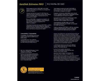 SSD накопичувач 500Gb SanDisk Extreme PRO (SDSSDXPM2-500G-G25)