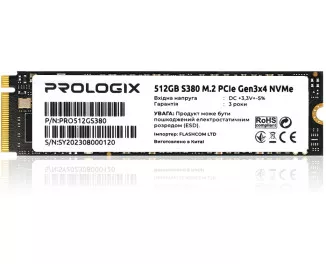 SSD накопичувач 512Gb Prologix S380 (PRO512GS380)