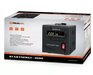 Стабілізатор напруги REAL-EL Stab Energy-1000 Black