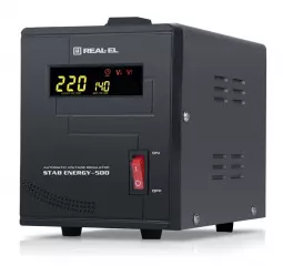 Стабілізатор напруги REAL-EL Stab Energy-500 Black