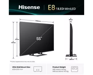 Телевізор Hisense 55E8Q