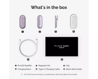 Цифровий диктофон PLAUD NotePin ChatGPT Sunset Purple (NP-64G-PU, PN0200-PU)