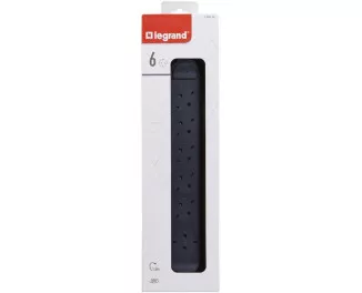 Удлинитель Legrand премиум, поворотный, 6хSchuko, 16А, 3м, черный (694540)