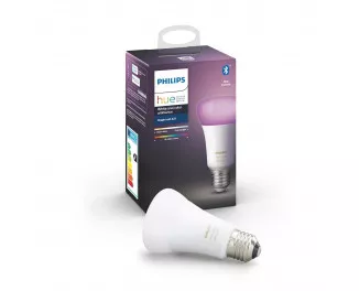 Умная лампа PHILIPS Hue Single Bulb E27, 9W(60Вт), 2000K-6500K, Color, Bluetooth, диммируемая (929002216824)