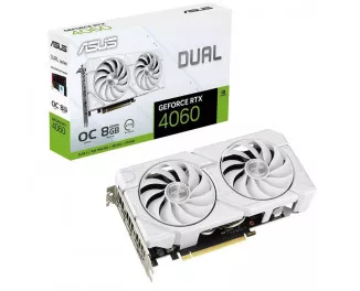 Видеокарта ASUS GeForce RTX 4060 Dual EVO White OC Edition 8GB GDDR6 (DUAL-RTX4060-O8G-EVO-WHITE)