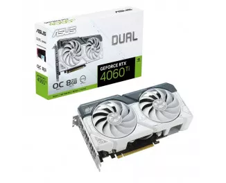 Відеокарта ASUS GeForce RTX 4060 Ti Dual OC Edition White 8GB GDDR6 (DUAL-RTX4060TI-O8G-WHITE)