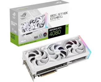 Видеокарта ASUS GeForce RTX 4080 ROG Strix 16GB GDDR6X White Edition (ROG-STRIX-RTX4080-16G-WHITE)