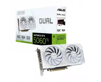 Видеокарта ASUS GeForce RTX 5060 Ti Dual 16GB GDDR7 White OC Edition (DUAL-RTX5060TI-O16G-WHITE)