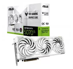 Відеокарта ASUS GeForce RTX 5070 Ti TUF Gaming 16GB GDDR7 White OC Edition (TUF-RTX5070TI-O16G-WHITE-GAMING)