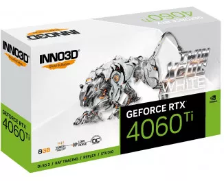 Видеокарта Inno3D GeForce RTX 4060 Ti TWIN X2 OC WHITE (N406T2-08D6X-171153W)