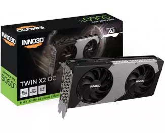 Видеокарта Inno3D GeForce RTX 5060 Ti 16GB TWIN X2 OC (N506T2-16D7X-191073N)
