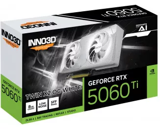 Видеокарта Inno3D GeForce RTX 5060 Ti 8GB TWIN X2 OC WHITE (N506T2-08D7X-193075W)