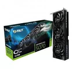 Видеокарта Palit GeForce RTX 5070 12GB GDDR7 Infinity 3 OC (NE75070S19K9-GB2050S)