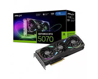 Видеокарта PNY GeForce RTX 5070 12GB ARGB OC Overclocked Triple Fan (VCG507012TFXXPB1-O)