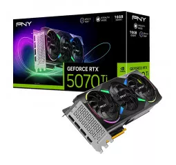 Видеокарта PNY GeForce RTX 5070 Ti 16GB ARGB OC Overclocked Triple Fan (VCG5070T16TFXXPB1-O)
