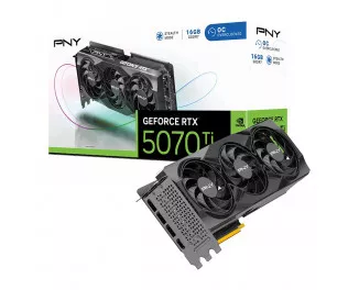 Відеокарта PNY GeForce RTX 5070 Ti 16GB OC Overclocked Triple Fan (VCG5070T16TFXPB1-O)